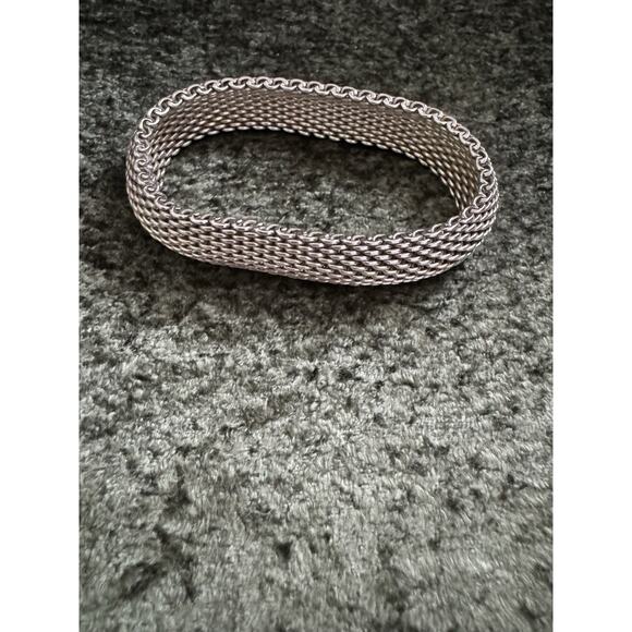 Tiffany & Co. Jewelry - Tiffany & Co 925 Somerset Sterling Silver Mesh Bracelet 8” Woven Design